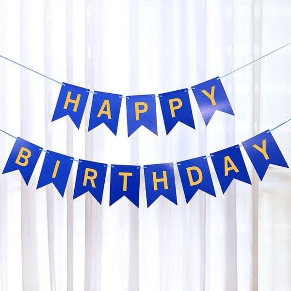 Гирлянда «Happy Birthday» (синяя)